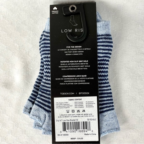 Toesox Low Rise Toe Socks Size Extra Small - Picture 3 of 3